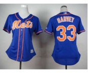 women mlb jerseys new york mets #33 harvey blue[number orange]