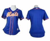 women mlb jerseys new york mets blank blue(number orange)
