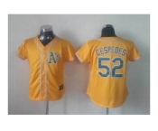 women mlb jerseys oakland athletics #52 yoenis cespedes yellow