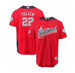 Youth Majestic Milwaukee Brewers #22 Christian Yelich Game Red National League 2018 MLB All-Star MLB Jersey
