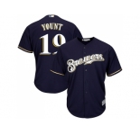 Youth Milwaukee Brewers #19 Robin Yount Navy blue Cool Base Stitched MLB Jersey