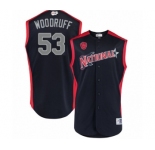 Youth Milwaukee Brewers #53 Brandon Woodruff Authentic Navy Blue National League 2019 Baseball All-Star Jersey