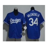 Youth Los Angeles Dodgers #34 Fernando Valenzuela Blue Cool Base Stitched MLB Jersey