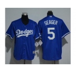 Youth Los Angeles Dodgers #5 Corey Seager Blue Cool Base Stitched MLB Jersey