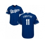 Youth Majestic Los Angeles Dodgers #11 Logan Forsythe Replica Royal Blue Alternate 2017 World Series Bound Cool Base MLB Jersey