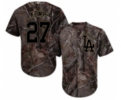 Youth Majestic Los Angeles Dodgers #27 Matt Kemp Authentic Camo Realtree Collection Flex Base MLB Jersey