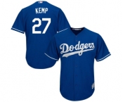 Youth Majestic Los Angeles Dodgers #27 Matt Kemp Authentic Royal Blue Alternate Cool Base MLB Jersey