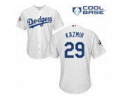 Youth Majestic Los Angeles Dodgers #29 Scott Kazmir Replica White Home 2017 World Series Bound Cool Base MLB Jersey