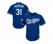 Youth Majestic Los Angeles Dodgers #31 Joc Pederson Authentic Royal Blue Alternate 2017 World Series Bound Cool Base MLB Jersey