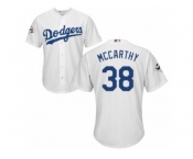 Youth Majestic Los Angeles Dodgers #38 Brandon McCarthy Replica White Home 2017 World Series Bound Cool Base MLB Jersey