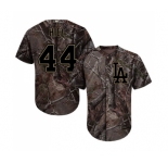 Youth Majestic Los Angeles Dodgers #44 Rich Hill Authentic Camo Realtree Collection Flex Base MLB Jersey