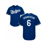 Youth Majestic Los Angeles Dodgers #6 Curtis Granderson Replica Royal Blue Alternate Cool Base MLB Jersey