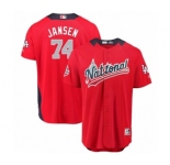 Youth Majestic Los Angeles Dodgers #74 Kenley Jansen Game Red National League 2018 MLB All-Star MLB Jersey