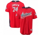 Youth Majestic Los Angeles Dodgers #74 Kenley Jansen Game Red National League 2018 MLB All-Star MLB Jersey