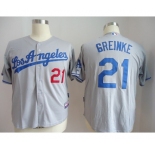 youth mlb jerseys los angeles dodgers #21 greinke grey
