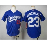 youth mlb jerseys los angeles dodgers #23 gonzalez blue[gonzalez]
