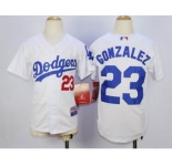 youth mlb jerseys los angeles dodgers #23 gonzalez white[gonzalez]
