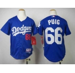 youth mlb jerseys los angeles dodgers #66 puig blue