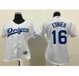 Women Los Angeles Dodgers #16 Andre Ethier White Lady Fashion Stitched Baseball Jersey