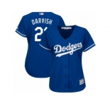 Women Yu Darvish #21 Los Angeles Dodgers Alternate Royal Cool Base Jersey