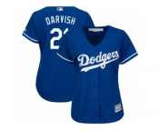 Women Yu Darvish #21 Los Angeles Dodgers Alternate Royal Cool Base Jersey