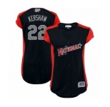 Women's Los Angeles Dodgers #22 Clayton Kershaw Authentic Navy Blue National League 2019 Baseball All-Star Jersey