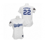 Women's Majestic Los Angeles Dodgers #22 Clayton Kershaw Authentic White 2018 World Series MLB Jersey