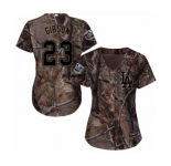 Women's Majestic Los Angeles Dodgers #23 Kirk Gibson Authentic Camo Realtree Collection Flex Base 2018 World Series MLB Jersey