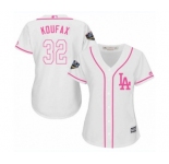 Women's Majestic Los Angeles Dodgers #32 Sandy Koufax Authentic White Fashion Cool Base 2018 World Series MLB Jersey