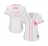 Women's Majestic Los Angeles Dodgers #33 Mark Lowe Authentic White Fashion Cool Base MLB Jersey