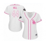 Women's Majestic Los Angeles Dodgers #44 Rich Hill Authentic White Fashion Cool Base 2018 World Series MLB Jersey