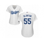 Women's Majestic Los Angeles Dodgers #55 Joe Blanton Authentic White Home Cool Base MLB Jersey