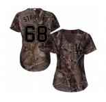 Women's Majestic Los Angeles Dodgers #68 Ross Stripling Authentic Camo Realtree Collection Flex Base MLB Jersey