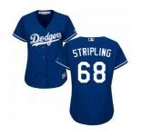 Women's Majestic Los Angeles Dodgers #68 Ross Stripling Authentic Royal Blue Alternate Cool Base MLB Jersey