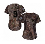 Women's Majestic Los Angeles Dodgers #9 Yasmani Grandal Authentic Camo Realtree Collection Flex Base 2018 World Series MLB Jersey
