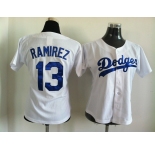 women mlb jerseys los angeles dodgers #13 ramirez white[ramirez]