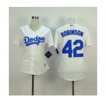women mlb jerseys los angeles dodgers #42 robinson white