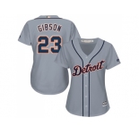Women's Detroit Tigers #23 Kirk Gibson Grey Road Stitched MLB Jersey