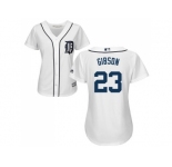Women's Detroit Tigers #23 Kirk Gibson White Home Stitched MLB Jersey