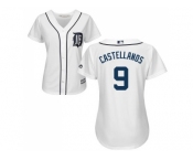 Women's Detroit Tigers #9 Nick Castellanos White Home Stitched MLB Jersey