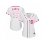 Women's Majestic Detroit Tigers #32 Michael Fulmer Replica White Fashion Cool Base MLB Jersey