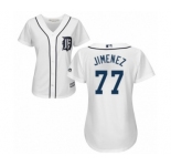Women's Majestic Detroit Tigers #77 Joe Jimenez Authentic White Home Cool Base MLB Jersey