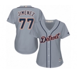 Women's Majestic Detroit Tigers #77 Joe Jimenez Replica Grey Road Cool Base MLB Jersey