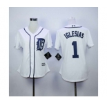 women mlb jerseys detroit tigers #1 iglesias white