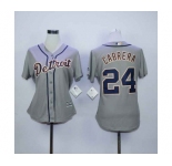 women mlb jerseys detroit tigers #24 cabrera grey