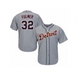 Youth Majestic Detroit Tigers #32 Michael Fulmer Replica Grey Road Cool Base MLB Jersey