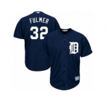 Youth Majestic Detroit Tigers #32 Michael Fulmer Replica Navy Blue Alternate Cool Base MLB Jersey