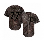 Youth Majestic Detroit Tigers #77 Joe Jimenez Authentic Camo Realtree Collection Flex Base MLB Jersey