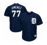 Youth Majestic Detroit Tigers #77 Joe Jimenez Authentic Navy Blue Alternate Cool Base MLB Jersey