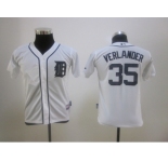 youth mlb detroit tigers #35 verlander white